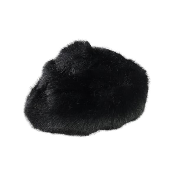 Vintage 60s Jacoll black faux fur beret hat with bobble main image 5